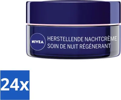 Produktbild von NIVEA - Nachtcreme - Essentials +24H Nourishing - Für empfindliche & trockene Haut - Mit Sheabutter & Mandelöl - 50 ml - Vorteilspack - 24 Stücke
