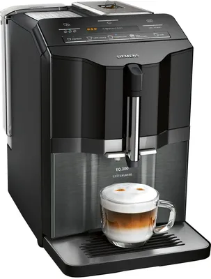 Produktbild von Siemens TI355F09DE, Espressomaschine, 1,4 l, Kaffeebohnen, Eingebautes Mahlwerk, 1300 W, Schwarz