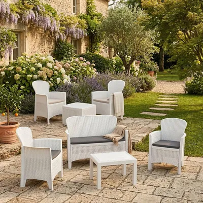 Immagine prodotto di Dervio - set Salotto da Esterno, Bianco, 6 Posti  Italy