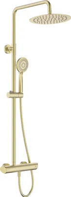Produktbild von Deante | Duscharmatur mit Regendusche - Gold gebürstet - Hochwertige Materialien - Anti-Kalk-System