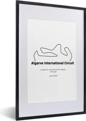 Produktbild von MuchoWow® Gerahmtes Poster Formel 1 - Portugal - Rennstrecke 40x60 cm - Poster mit Schwarzem Bilderrahmen Wandposter Rahmen Foto Bilder - Poster in Rahmen