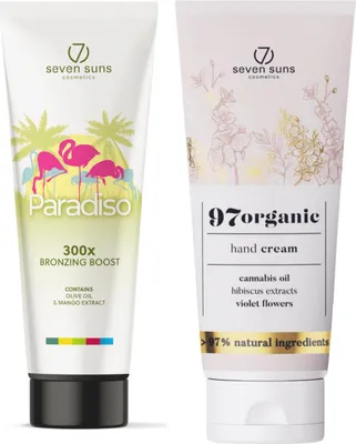 Productafbeelding van 7suns Paradiso Bronzer bruiningslotion 250 ml + 7suns 97organic handcrème 75 ml