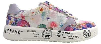 Imagen del producto de Zapatos deportivos Mustang para mujer, con cordones, color blanco, estilo casual