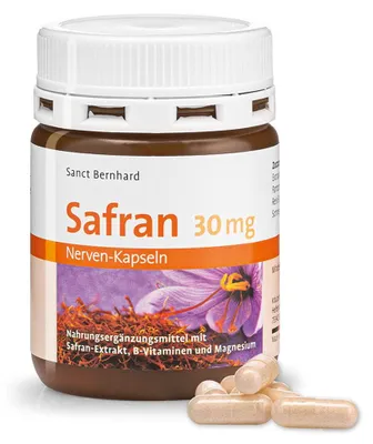 Produktbild von Sanct Bernhard Safran-Nerven-Kapseln 30mg – 60 Kapseln