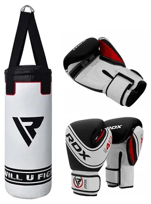 Produktbild von RDX 4W Robo Kinder Boxsack 2ft mit Handschuhe Set in Kunstleder