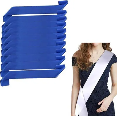 Immagine prodotto di Foulard in raso, tinta unita, ideali per progetti fai-da-te, matrimoni e feste - Blu scuro, 78x9,5 cm