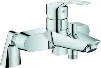 Produktbild von GROHE Einhand-Wannenbatterie Eurosmart 33303_3, Standmontage, Keramikkartusche mit Eco-Override-Stop, Standanschlüsse, eigensicher, chrom