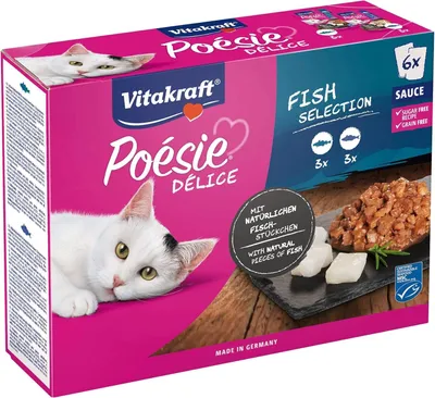 Obrázok produktu pre Vitakraft krmivo pre mačky Poesie DeliSauce, multipack fish - 6 vreciek