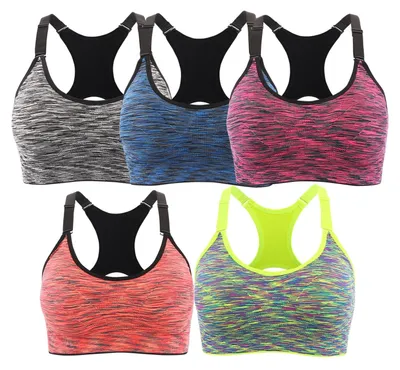 Zdjęcie produktu dla Bralet sportowy Inibud dla kobiet, rozmiary: S, M, L, XL, z wyjmowanymi wkładkami, bez fiszbin