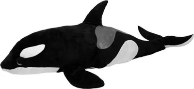 Produktbild von Nature Planet Pluschtier Orca - weicher Pluschstoff - viele Details - schwarz/weis - 90 cm