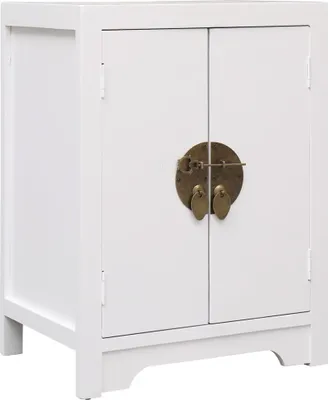 Produktbild von Nachttisch Weiß 38×28×52 cm Paulownia Holz