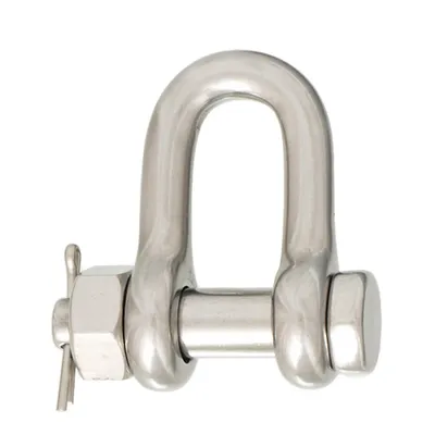 Produktbild von Rundschäkel mit Sicherungsbolzen, geschmiedet, Edelstahl A4 AISI 316, 19mm