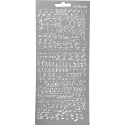 Produktbild von Creativ Firmenaufkleber, Alphabet, Blatt 10x23 cm, silber, 1 Blatt