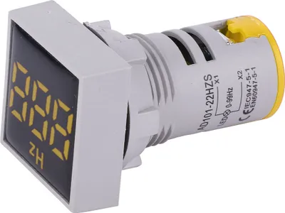 Štvorcový digitálny displej LED indikácia svetla AC100 ~ 380V 20 ~ 75Hz Meranie frekvencie (žltá)