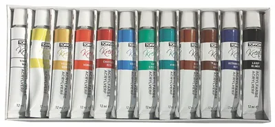 Produktbild von 24 (2x 12) Tuben Acrylfarbe Set mit je 12ml