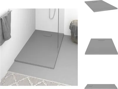 Produktbild von vidaXL Duschwanne SMC Grau 120x70 cm -  Duschwannen