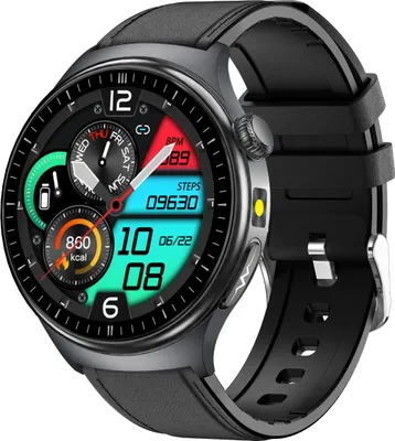 Image de INF Montre Connectée IP68 Étanche avec ECG, Fréquence Cardiaque et Oxygène Le noir