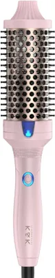 Immagine prodotto di Spazzola lisciante riscaldata - Pettine volumizzante - Per lo styling dei capelli - Tecnologia ionica - 45 mm - Rosa