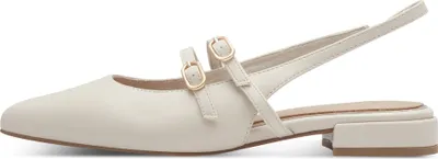 Produktbild von MARCO TOZZI Damen Vegan Ballerina Slingback 2-29409-44, Größe:39 EU, Farbe:Weiß
