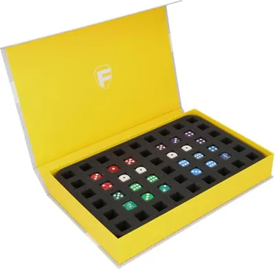 Obrázek produktu pro Žlutá magnetická krabička až pro 54 kostek
