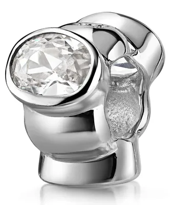 Produktbild von MATERIA by Matthias Wagner Zirkonia Bead Silber 925 Damen Charm Anhänger weiß 618
