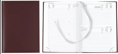 Produktbild von Buchkalender - 1 Tag / 1 Seite, 15 x 21 cm, bordeaux