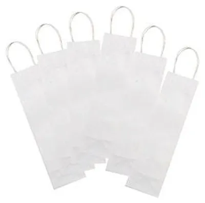 Obrázek produktu pro Papírové sáčky na lahve tloušťka 110g/m2 barva bílá 12x10x36cm 6 kusů