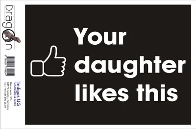 Produktbild von Aufkleber / Autoaufkleber - JDM / Die cut / Auto / OEM - You doughter likes this - 210x100mm schwarz - Heckscheibe / Heckscheibenaufkleber
