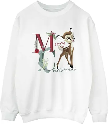 Immagine prodotto di Bambi - Felpa "Merry Christmas" da donna BI53358 (L) (bianca)