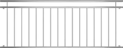 Produktbild von 90x225cm Balkongeländer Fenster Geländer Edelstahl Französischer Balkon Silber