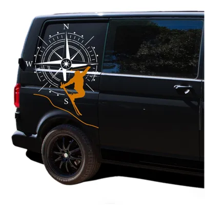 Productafbeelding van Zelfklevende Kompas Sticker voor Auto en Caravan