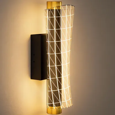 Produktbild von HOMCOM Wandleuchte Innen Wandlampe mit LED Lichte, Gitterdesign, Dimmbar