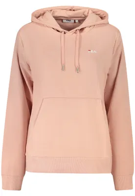 Image de Sweat à capuche rose pour femme en Coton avec poche kangourou