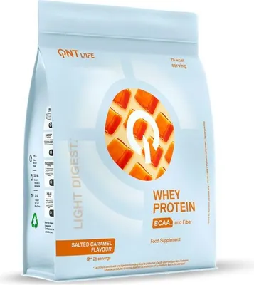 Produktbild von QNT Light Digest Whey Protein - 500 g - Beutel Salted Caramel