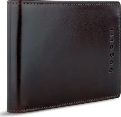 Produktbild von bugatti Geldbörse Romano RFID Wallet With Flap 8CC Brown dunkelbraun