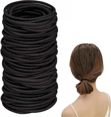 Produktbild von 100 Stück Haargummis Mädchen, Schwarz Haargummis ohne Metall Klein Elastisch Haarbänder Pferdeschwanz Inhaber Haarzubehör Dünne Haarbänder Für Mädchen Mann Frauen