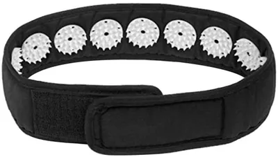 Produktbild von Akupressur-Stirnband-Kopfmassagegerät zur Entspannung und Schmerzlinderung im Kopfbereich (Schwarz)