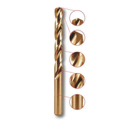 Produktbild von 25er Set Spiralbohrer für Metall HSS+Kobalt+TiN, 135°