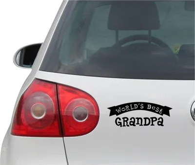 Produktbild von Aufkleber / Autoaufkleber - JDM - Die cut - Worlds Best Grandpa Decal Auto Fenster Laptop Sticker - schwarz - 149mmx 58mm