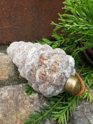 Produktbild von Christbaumkugel Zapfen Mikana 13 cm, hellbraun