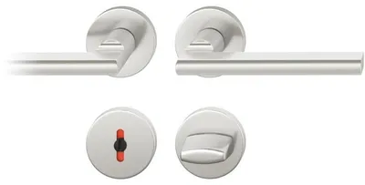 Produktbild von FSB 1035 runde Rosettengarnitur Alu natur (Ausführung: Drücker/Drücker, Lochung: WC, Oberfläche: Alu F1 - Natur) Ausführung: Drücker/Drücker Lochung: WC Oberfläche: Alu F1 - Natur