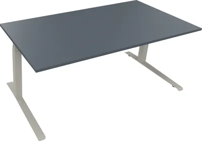 Produktbild von Sitz-/Stehtisch Kufe Doppels. Quad. B1800xT900xH645-1275 si/Lavagrau