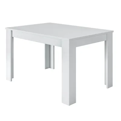 Produktbild von Kulissentisch >Kendra< (ausziehbar bis 190cm) in weiß glänzend - 140(190)x78x90 (BxHxT)