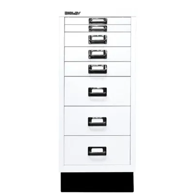 Produktbild von BISLEY MultiDrawer™ L298S Schubladenschrank verkehrsweiß 8 Schubladen 27,8 x 38,0 x 67,0 cm