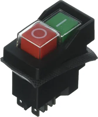 Produktbild von Trade-Shop Ein/Aus-Schalter Hauptschalter Geräteschalter 16A 230V IP54 5 Pins für Holzbearbeitungsmaschinen Metallbearbeitungsmaschinen wie Kreissägen