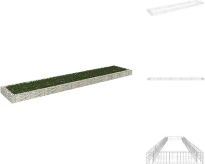 Obrázok produktu pre vidaXL Gabionový záhon Pozinkovaná oceľ 500x100x20 cm - Kvetináče a sadenice