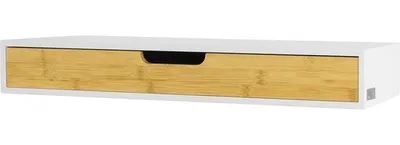 Image de Étagère murale en bambou - Boîte de rangement - Décoration murale - 60 x 24,5 x 8 cm