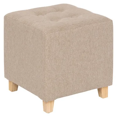 Produktbild von Gestepptes Pouf auf Beinen LEANDRE, 35 x 35 cm