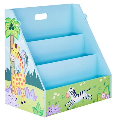 Imagen del producto de Estantería infantil de colores, con 4 compartimentos, de madera, para habitación de niños