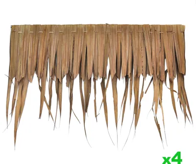 Produktbild von Wilai Palmendächer Palmdach Paneele Palmschindel Palmenblätter Palmenschirm Naturdach Palmendach 118 cm 4x I  Innen- und Außenbereich